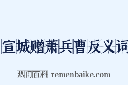 宣城赠萧兵曹反义词是什么意思的图片